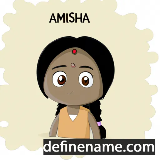 cartoon of the name Amisha