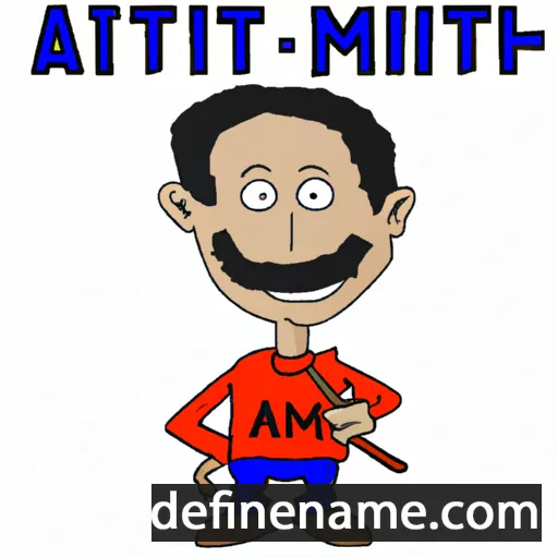 cartoon of the name Amith