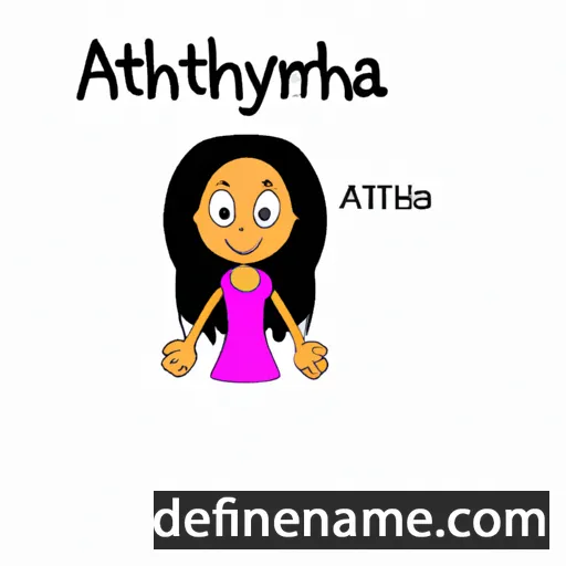 cartoon of the name Amithya