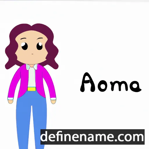 cartoon of the name Amoena