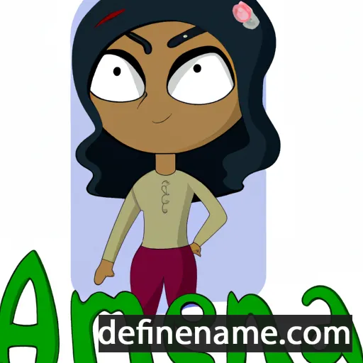 cartoon of the name Amoreena