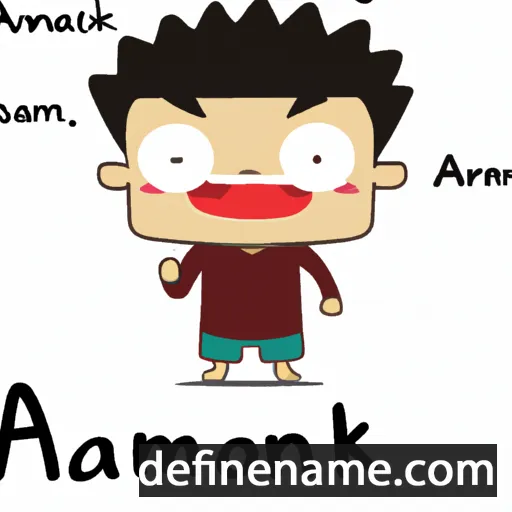 cartoon of the name Amornsak