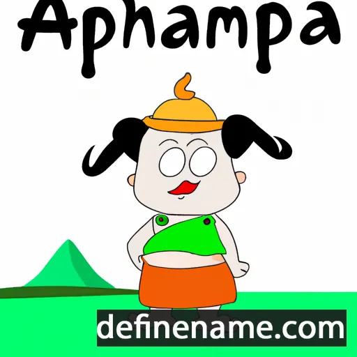 cartoon of the name Ampha