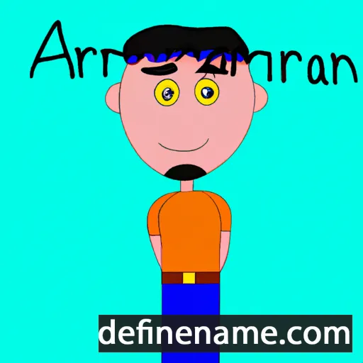 cartoon of the name Amraan