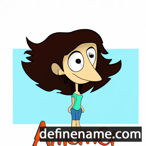 cartoon of the name Amreen