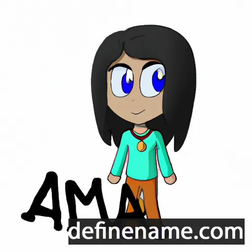 cartoon of the name Amria