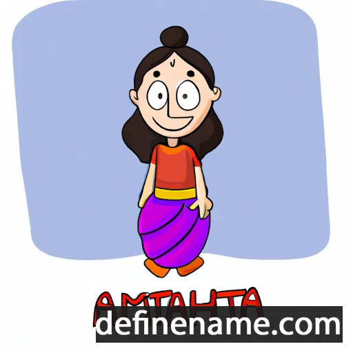 cartoon of the name Amruta