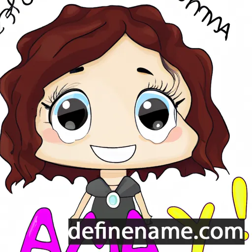 cartoon of the name Amya