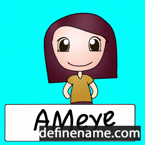 cartoon of the name Amye