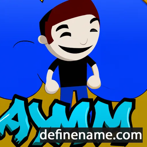 cartoon of the name Amyn