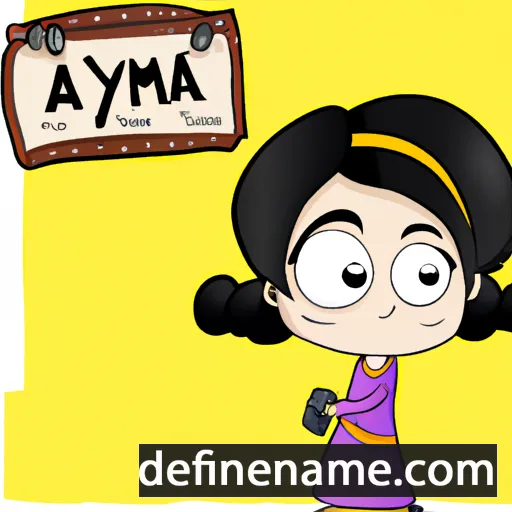 cartoon of the name Amyna