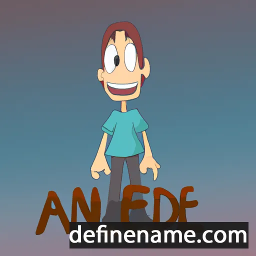 cartoon of the name Ándde