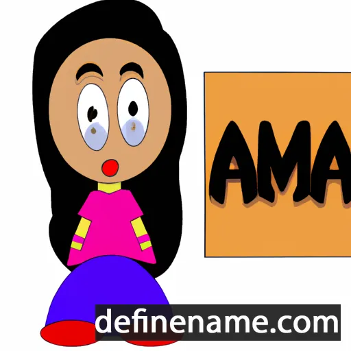 cartoon of the name Amza