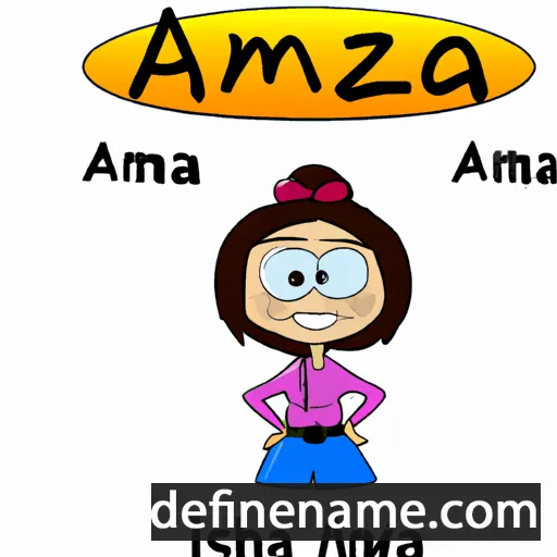 cartoon of the name Amza