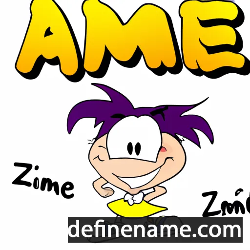 cartoon of the name Amzie