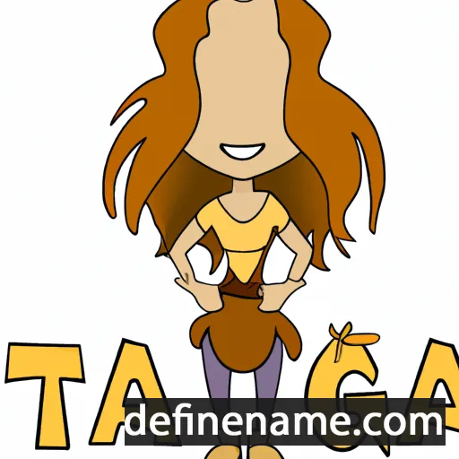 cartoon of the name Anaga