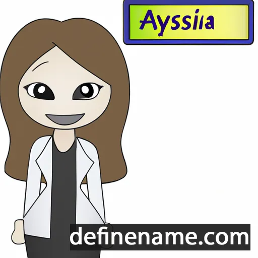 cartoon of the name Analysia