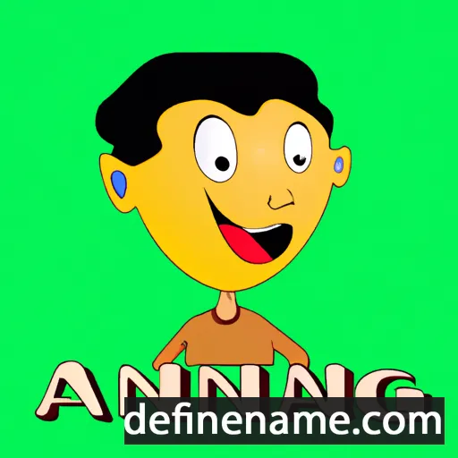 cartoon of the name Anang