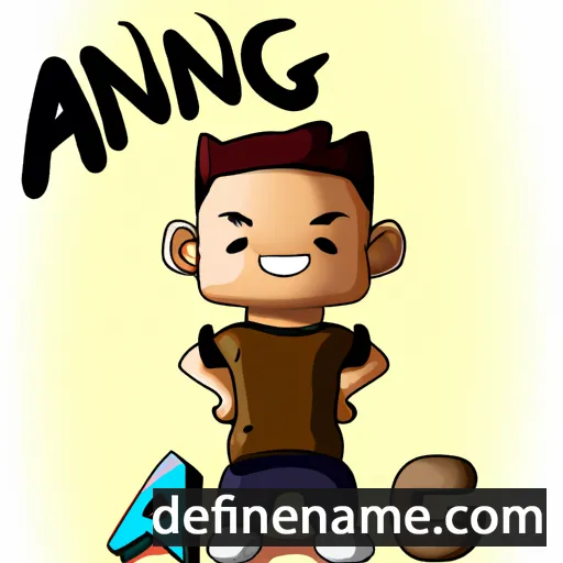 cartoon of the name Anang