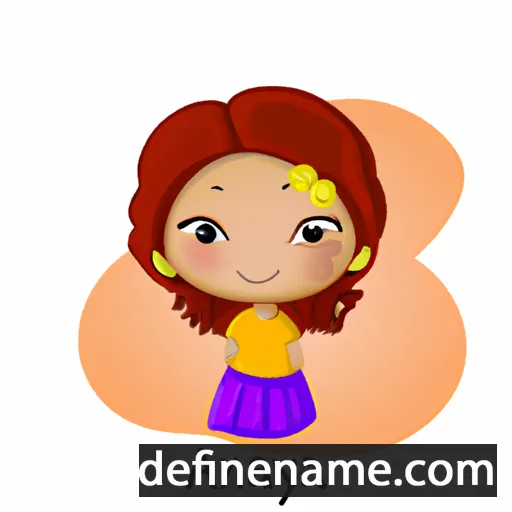 cartoon of the name Ananyaa