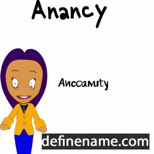 cartoon of the name Anayancy