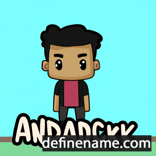 cartoon of the name Andhika