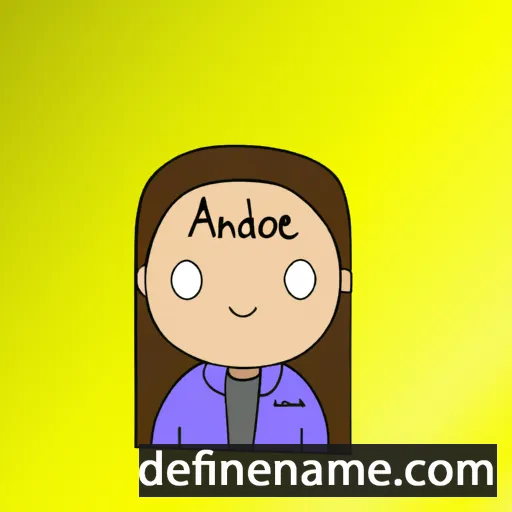 cartoon of the name Andréa