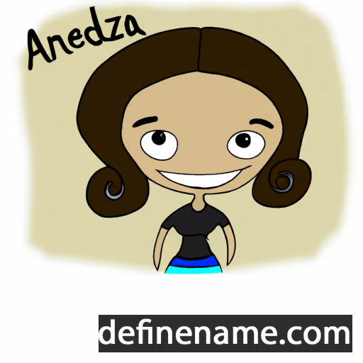 cartoon of the name Andreza