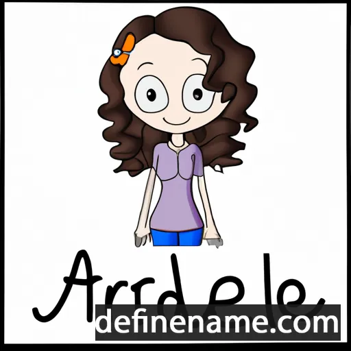 cartoon of the name Andrielle