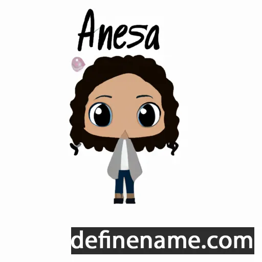 cartoon of the name Anésia