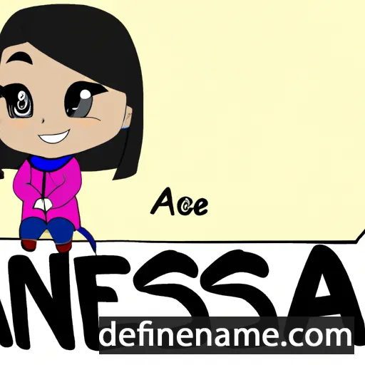 cartoon of the name Aneesa