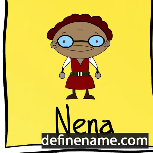 cartoon of the name Aneja