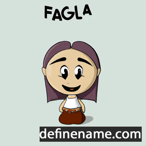 cartoon of the name Angala