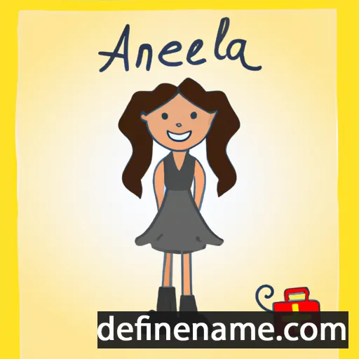 cartoon of the name Añjela