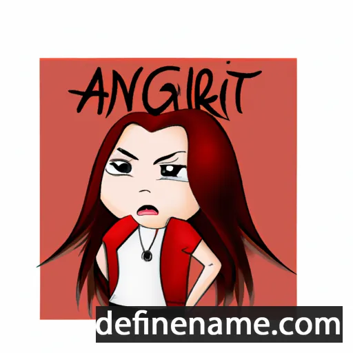 cartoon of the name Anggraini