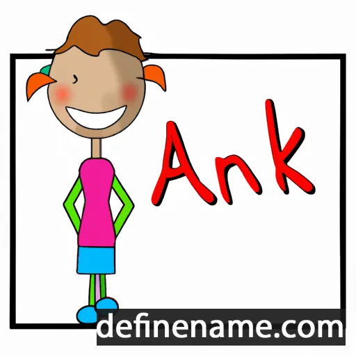 cartoon of the name Aniek