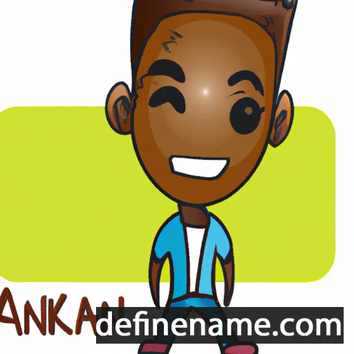 cartoon of the name Aniekan