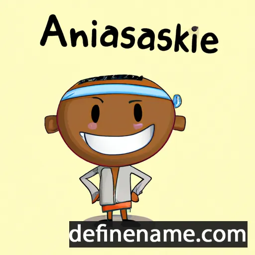 cartoon of the name Aniekanabasi