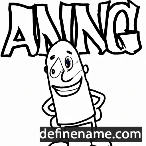 cartoon of the name Anig