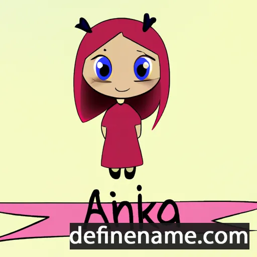 cartoon of the name Anikka