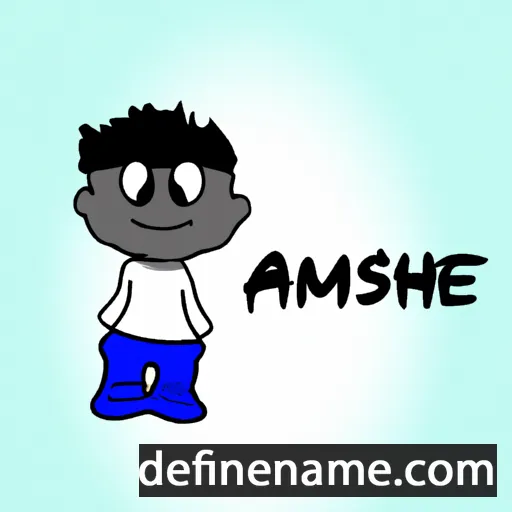 cartoon of the name Animesh