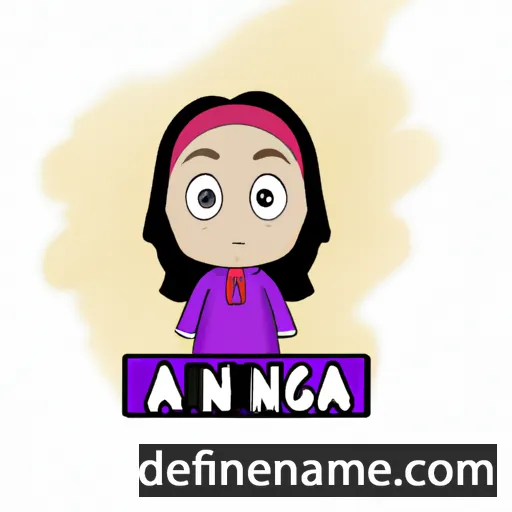 cartoon of the name Aniqa