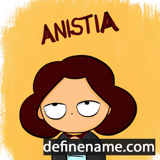 cartoon of the name Anisia