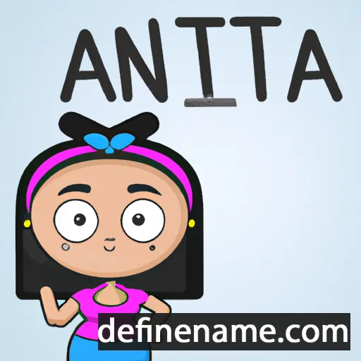 cartoon of the name Anitta