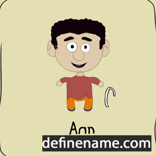 cartoon of the name Anjam