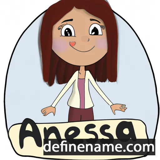 cartoon of the name Anjesa