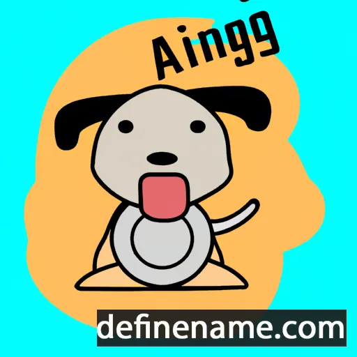 cartoon of the name Anjing