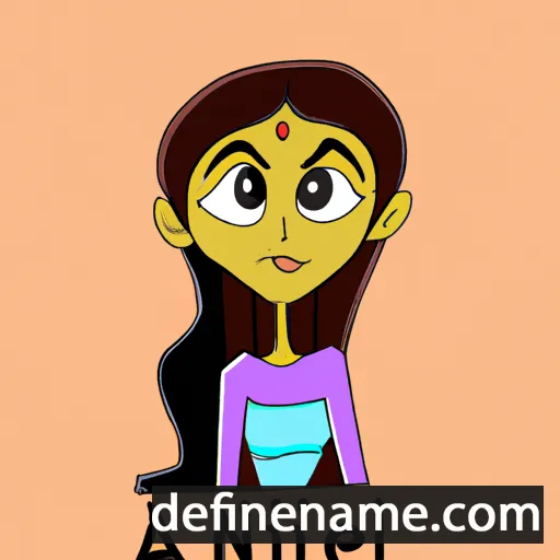 cartoon of the name Anjli