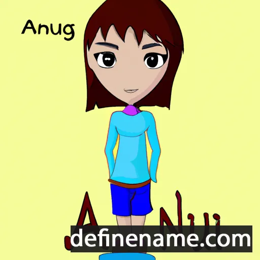 cartoon of the name Anju