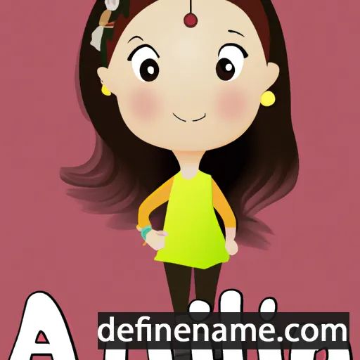 cartoon of the name Anjuli